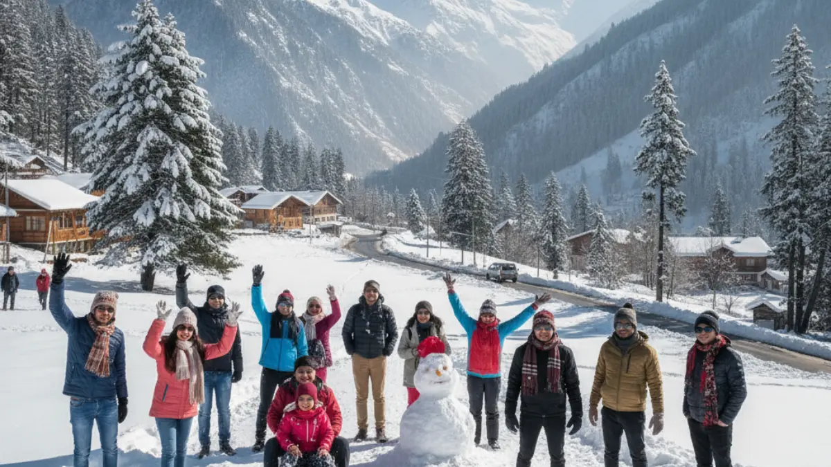 Himachal Snowfall Updates साल की पहली बर्फबारी